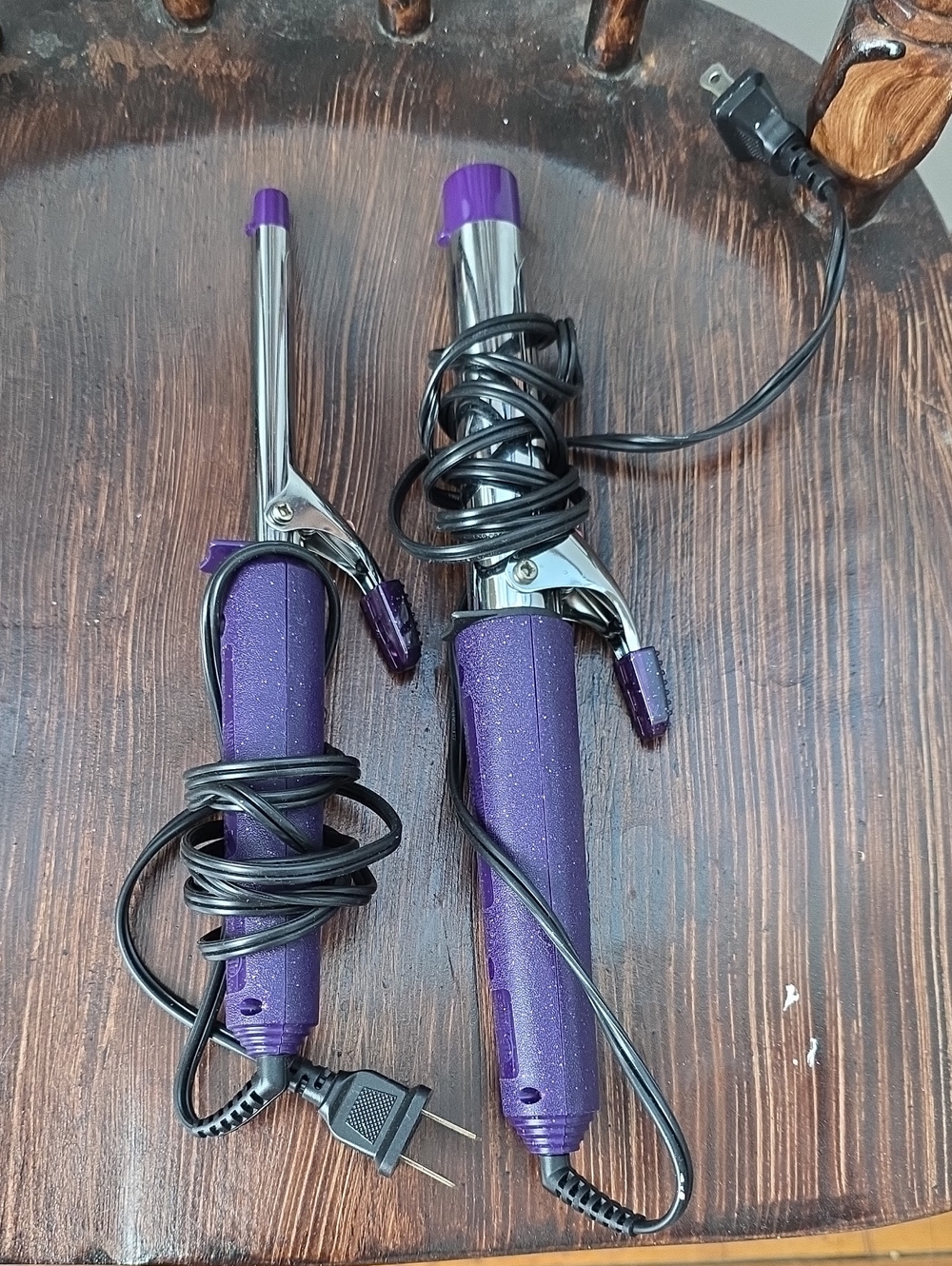Purple Glitter Curling Iron Set